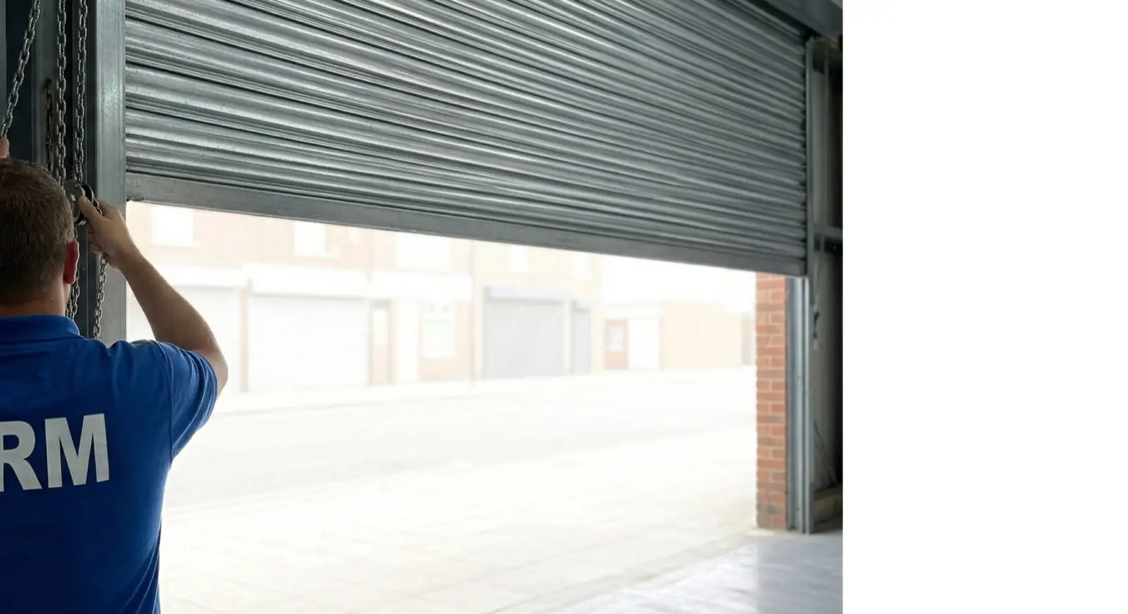 Installation rideau métallique discret centre historique Compiègne